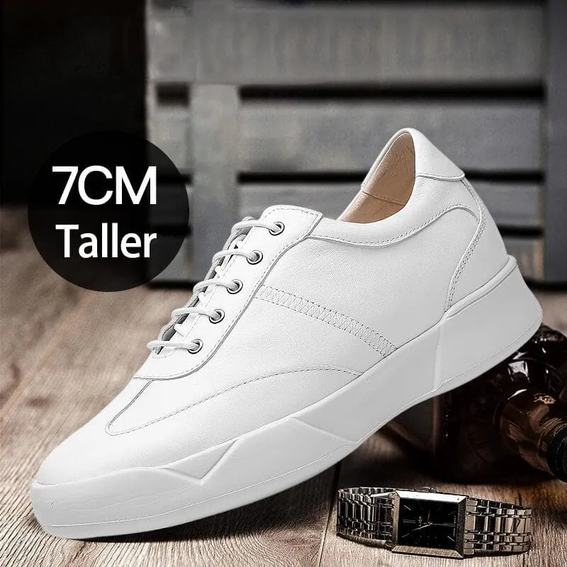 This item only ships to Europe - 7 CM / 2.76 Inches CMR CHAMARIPA Casual Tall Men Shoes Leather Elevator Shoes for Me