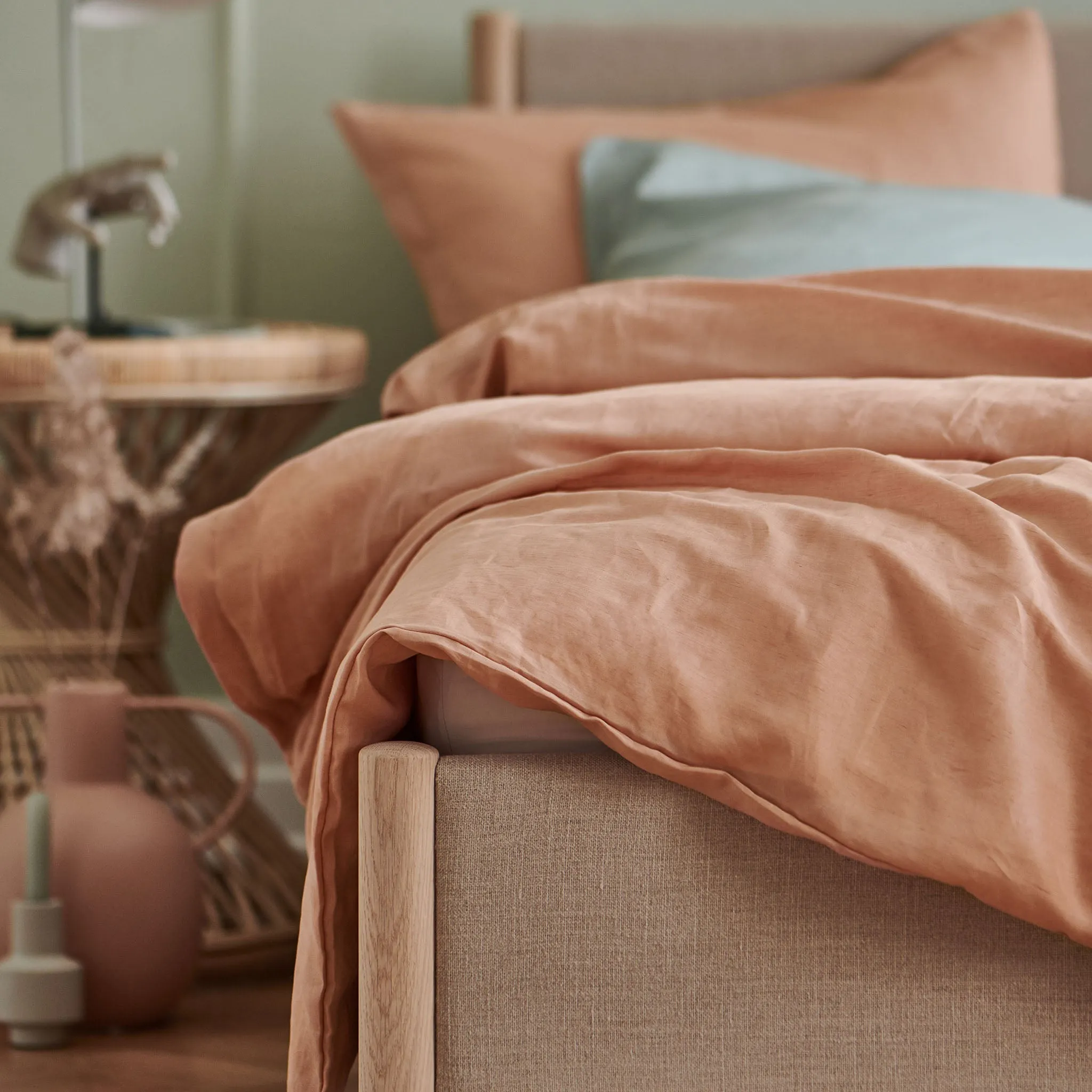 Torreira Linen / Tencel Bedding [Pale terracotta]