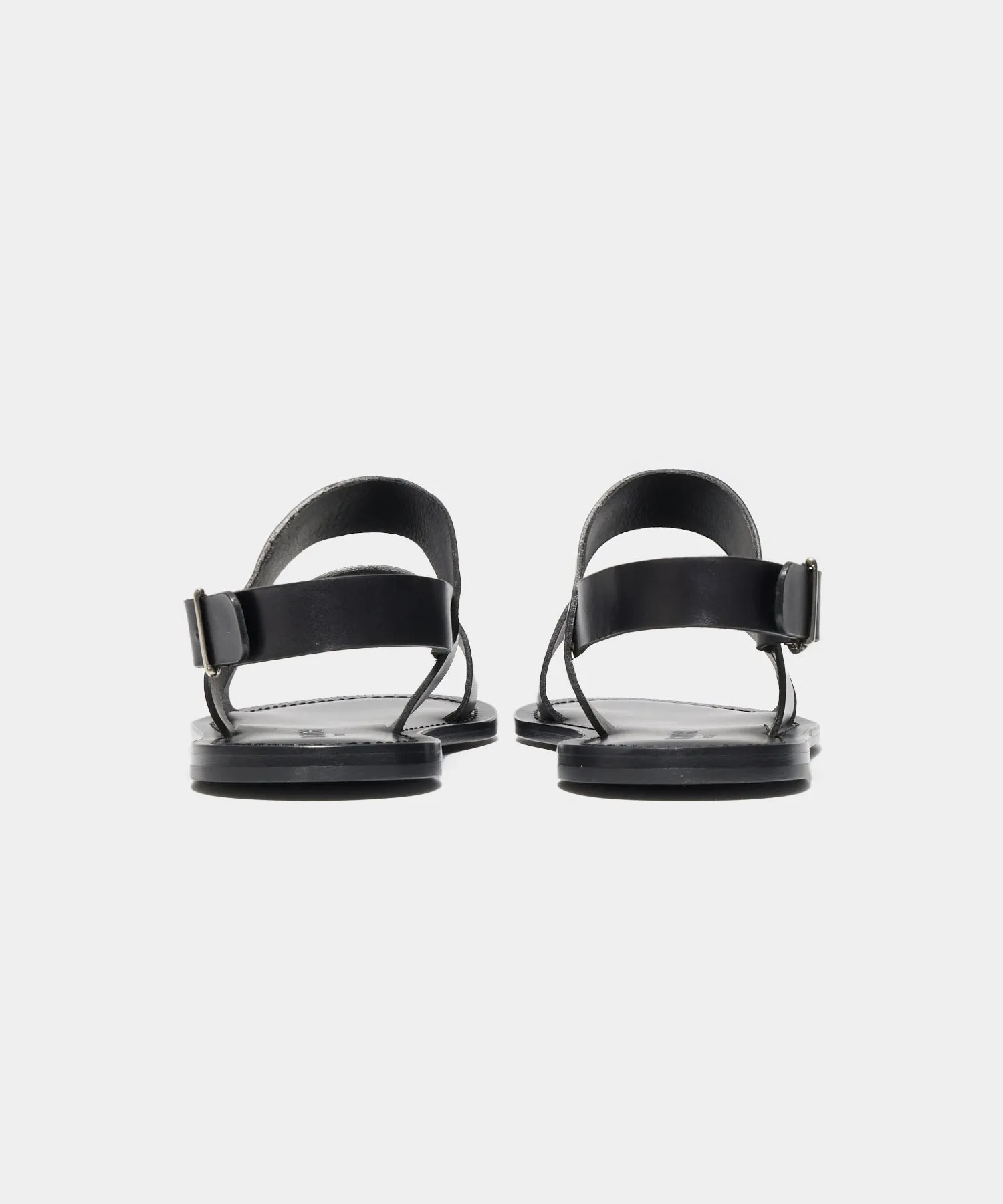 Tuscan Leather Double Strap Sandal in Black