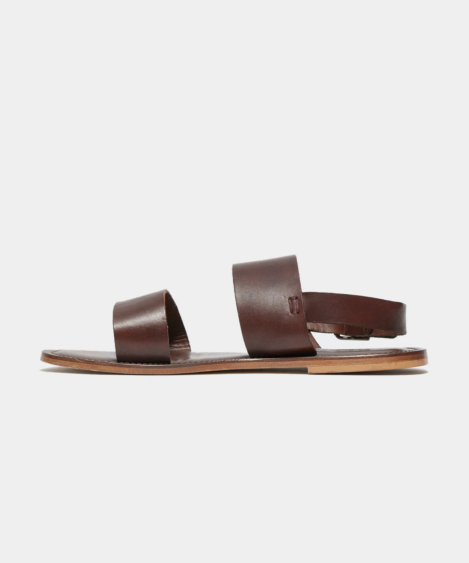 Tuscan Leather Double Strap Sandal in Brown