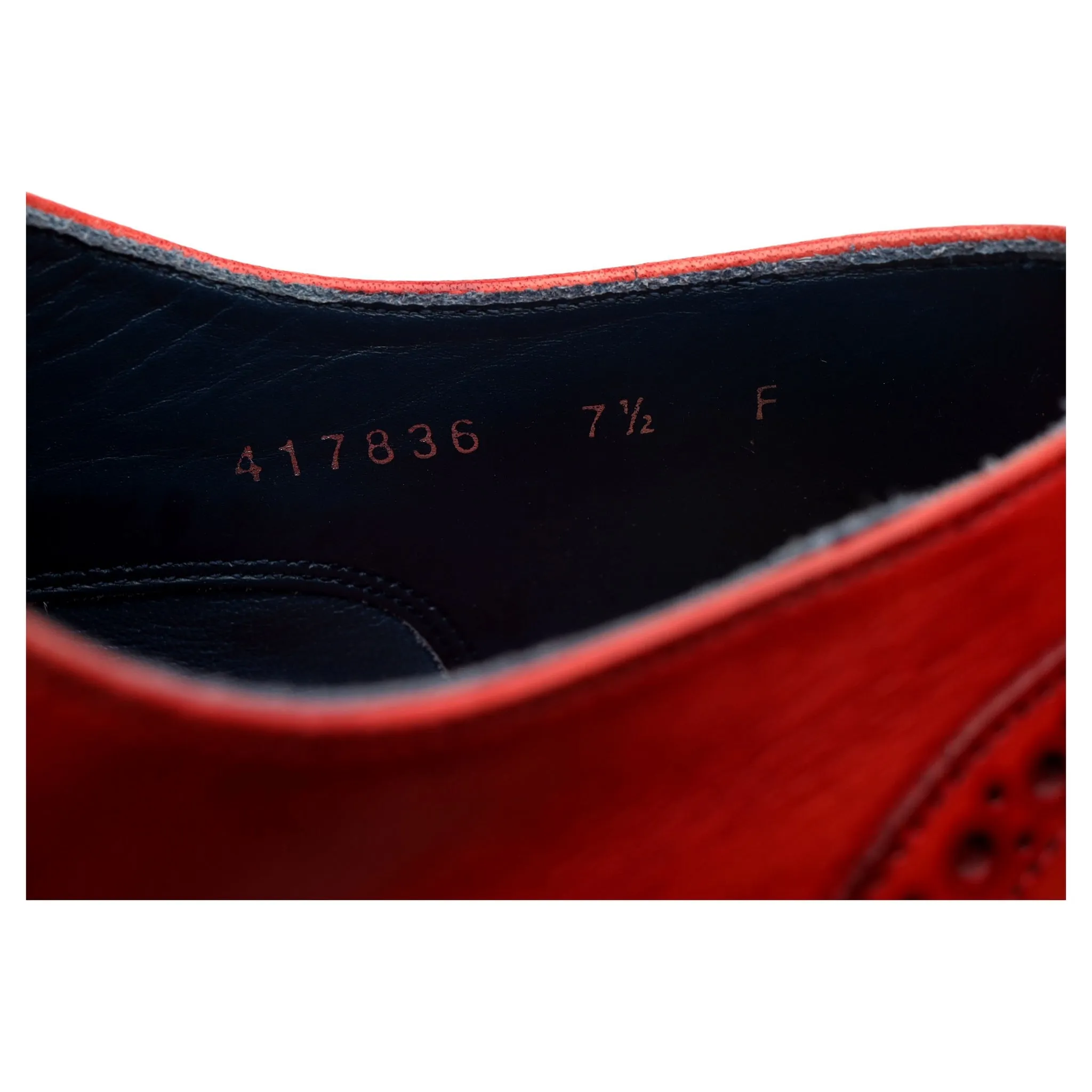 'Valiant' Red Leather Oxford Brogues UK 7.5 F