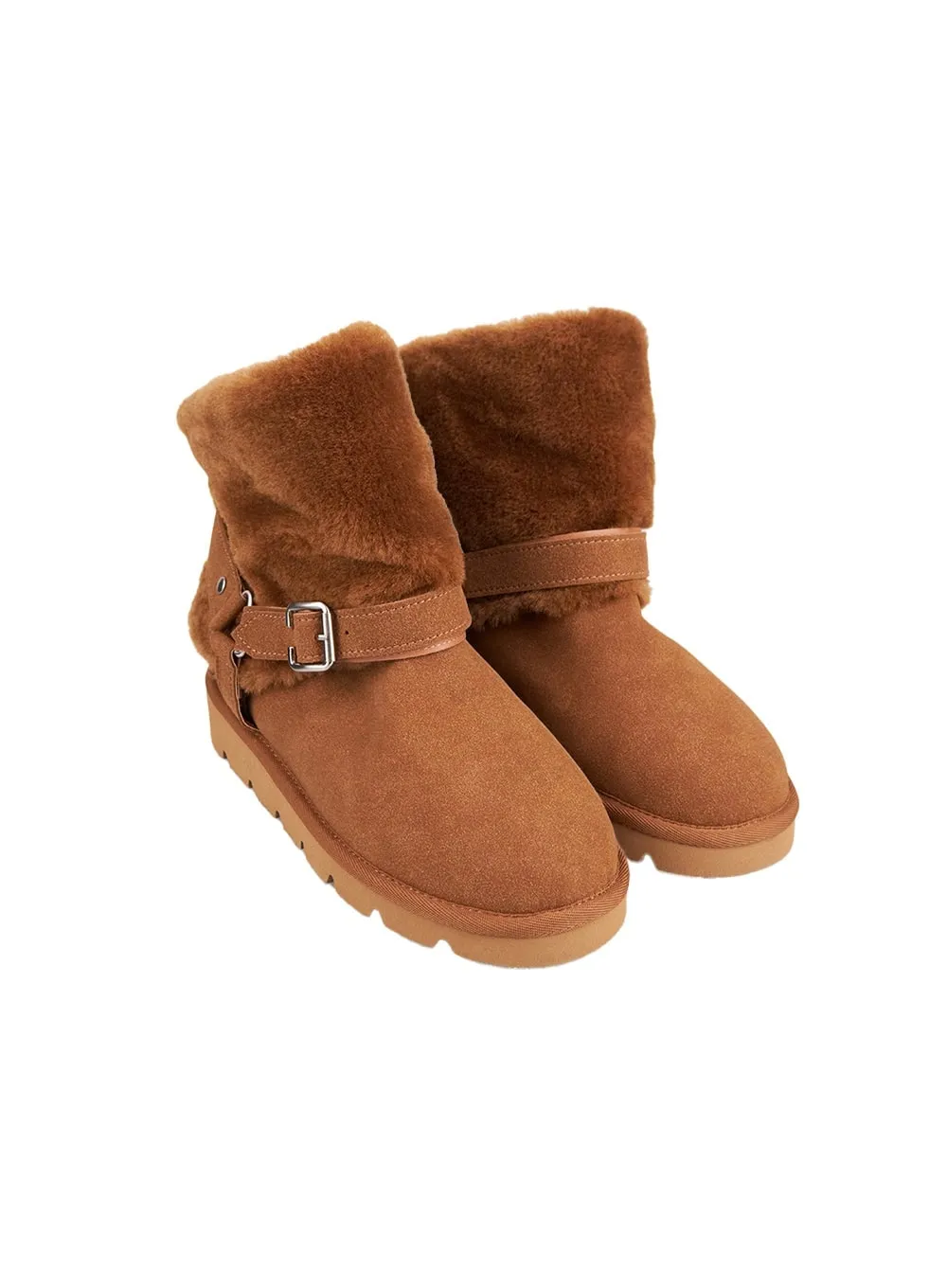 Warm Fuzzy Buckle Boots IN427