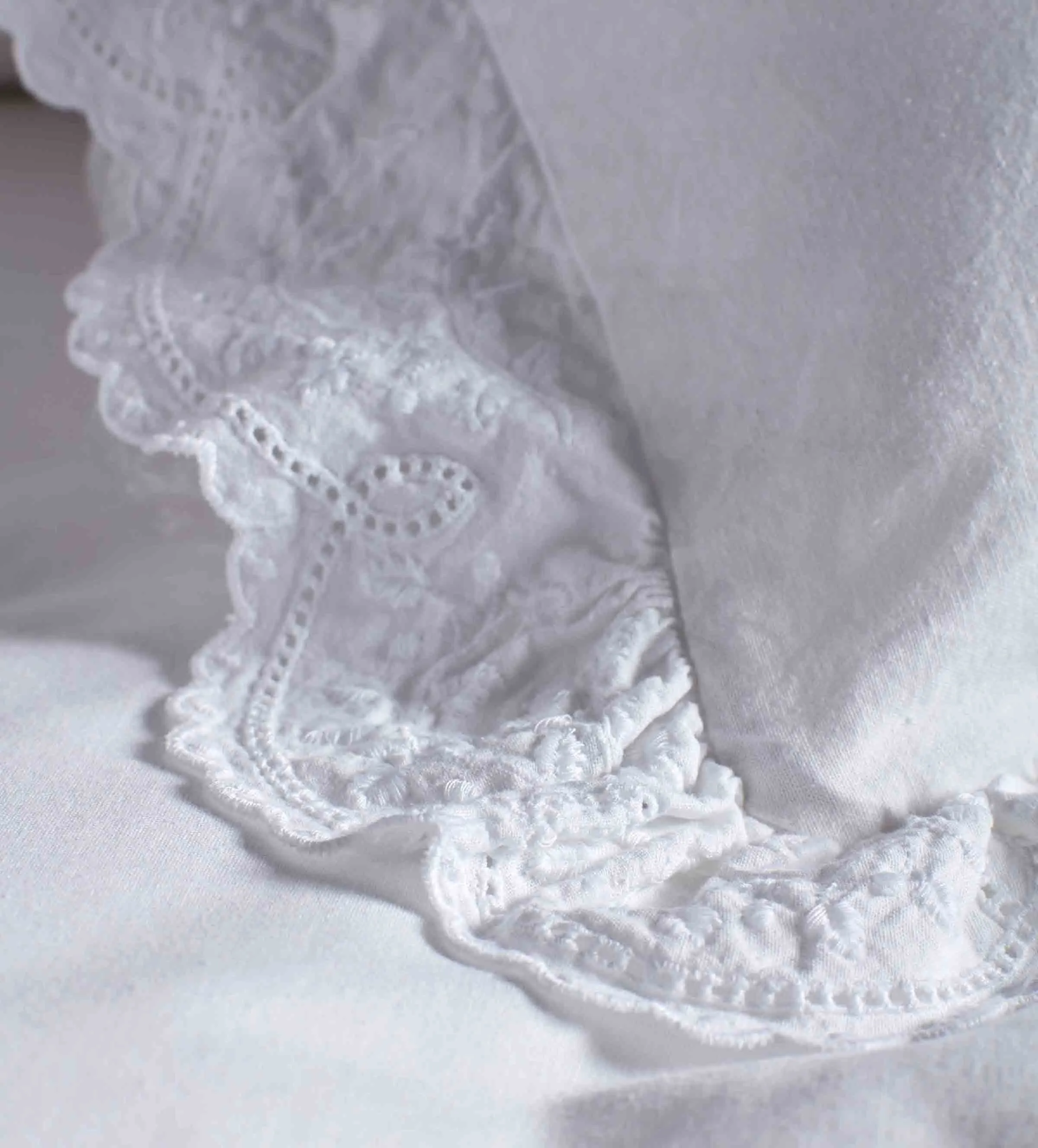 White Elsie Cotton Linen Bed Linen