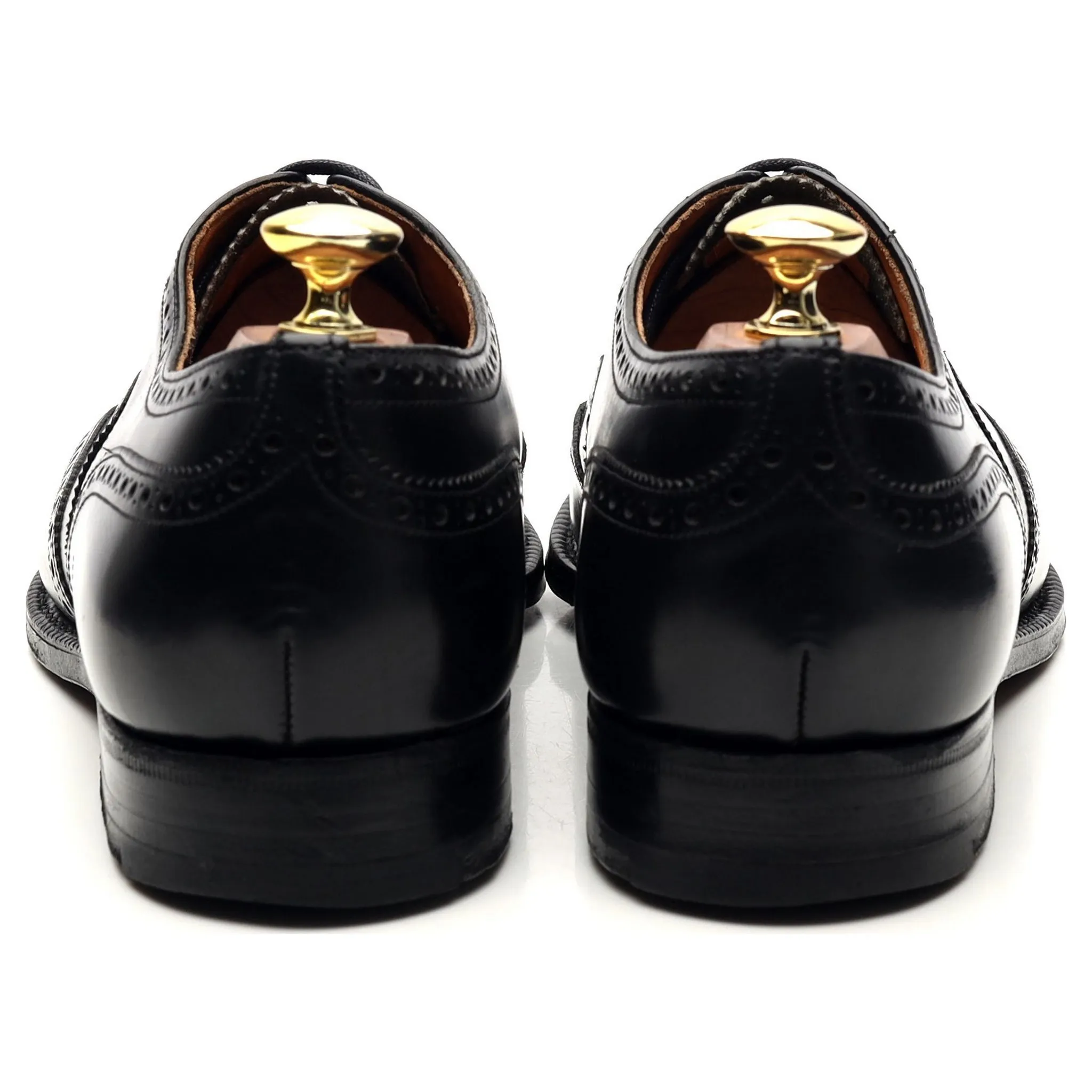 'Wingate' Black Leather Oxford Brogues UK 8 F