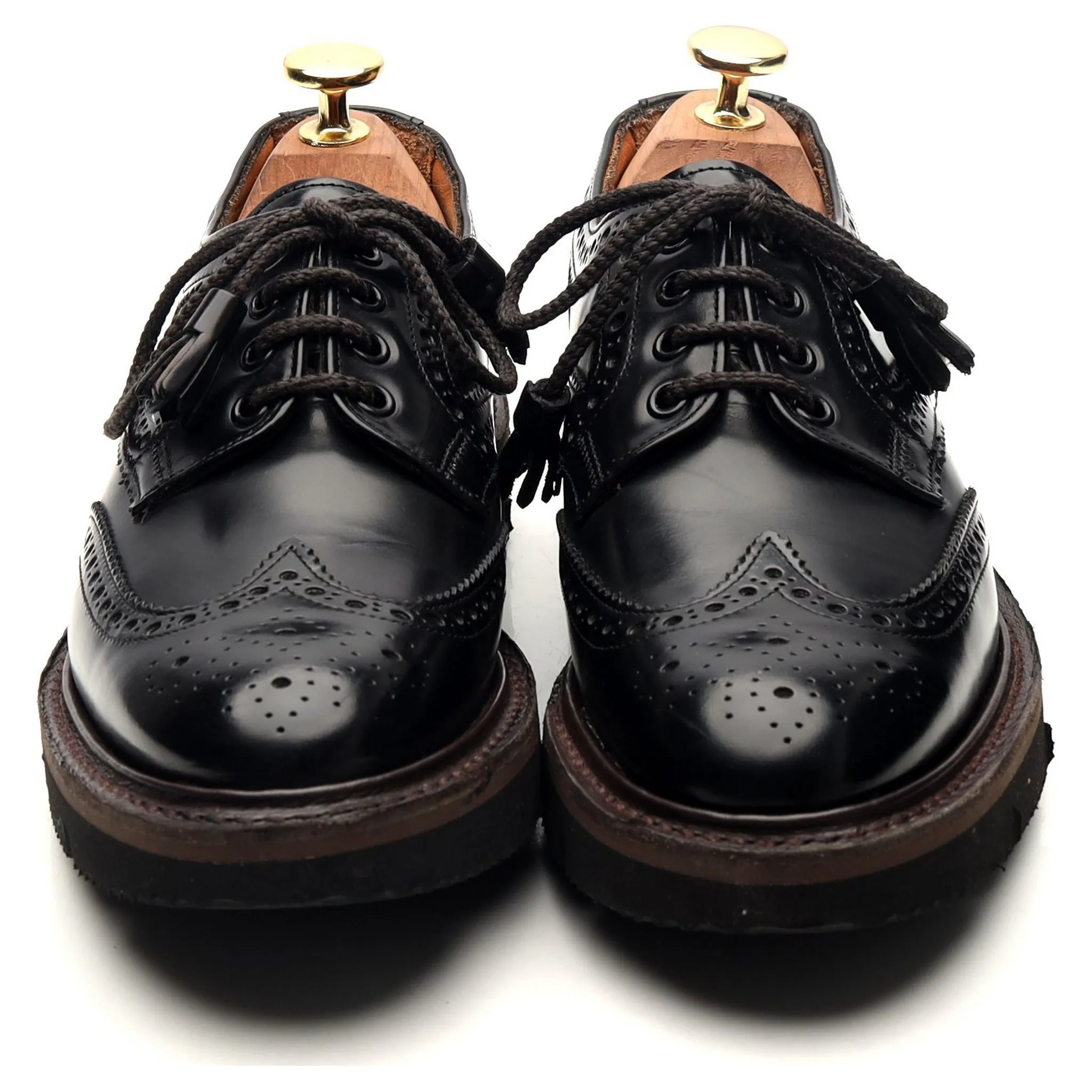 Women's 'Lulu' Black Leather Derby Brogues UK 3 D